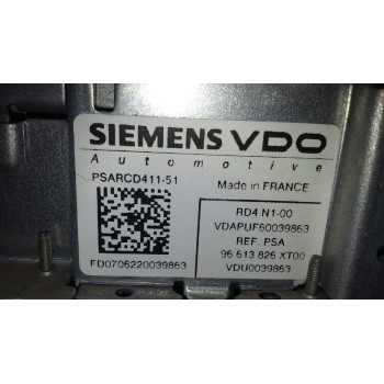 Recambio de sistema audio / radio cd para peugeot 207 x-line referencia OEM IAM 96613826XT00  