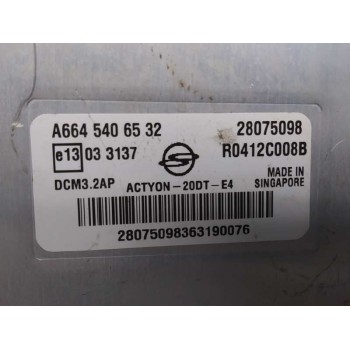 Recambio de centralita motor uce para ssangyong actyon 200 xdi referencia OEM IAM R0412C008B 28075098 A6645406532