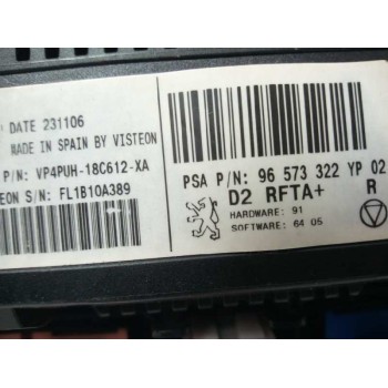 Recambio de mando climatizador para peugeot 407 st sport referencia OEM IAM 96573322YP  