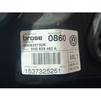 Recambio de elevalunas trasero derecho para volkswagen tiguan (5n2) advance bluemotion referencia OEM IAM 5N0839462A SOLO MECANI