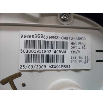 Recambio de cuadro instrumentos para peugeot 206+ básico referencia OEM IAM 9666636980  