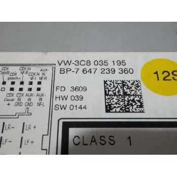 Recambio de sistema audio / radio cd para volkswagen golf vi (5k1) 1.6 tdi dpf referencia OEM IAM 3C8035195  