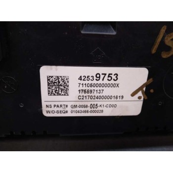 Recambio de cuadro instrumentos para opel mokka x selective start/stop referencia OEM IAM 42539753 42539753 