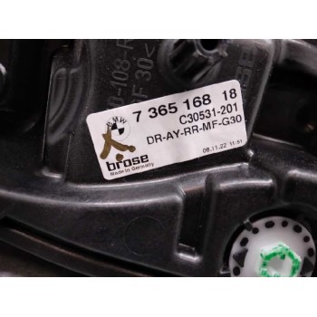 Recambio de elevalunas trasero derecho para bmw serie 5 berlina (g30) referencia OEM IAM 7365168 NUEVO SOLO MECANISMO + PANEL
