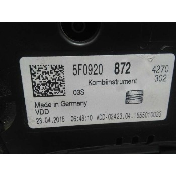 Recambio de cuadro instrumentos para seat leon (5f1) 1.2 tsi referencia OEM IAM 5F0920872 5F0920872 