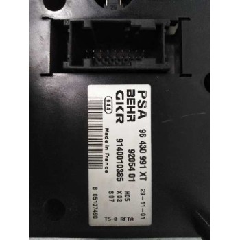 Recambio de mando climatizador para peugeot 307 (s1) xn referencia OEM IAM 96430991XT 9205401 9140010385