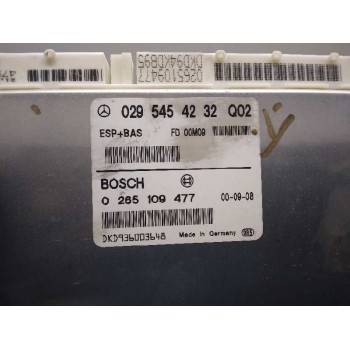 Recambio de centralita motor uce para mercedes-benz clase a (w168) 1.9 cat referencia OEM IAM 0295454232 0265109477 