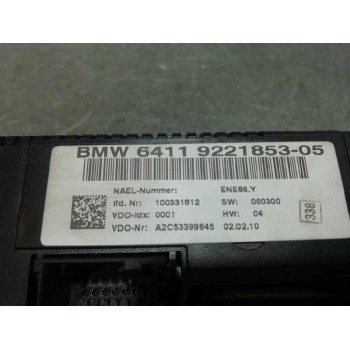 Recambio de mando climatizador para bmw serie 3 berlina (e90) 320d referencia OEM IAM 922185305  
